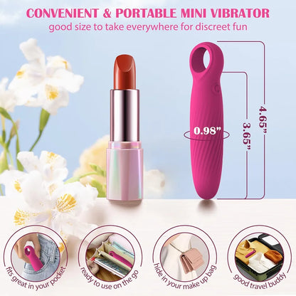 Lvhua Mini Bullet Vibrator - 10-Speed Quiet Silicone Personal Massager for Women