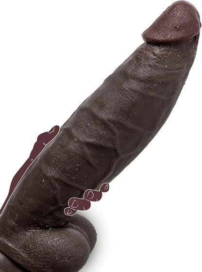 12-Inch Dual-Density Silicone Realistic Dildo with Suction Cup - XXL Massive Adult Toy