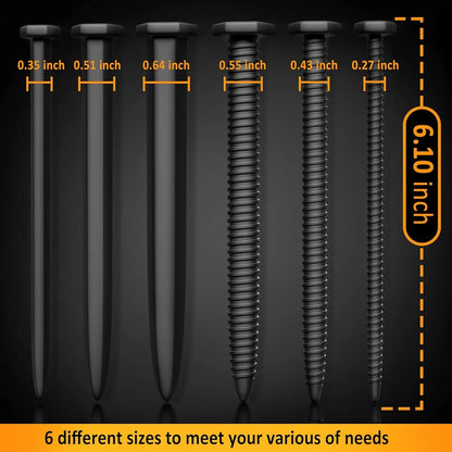 6-Piece Flexible Silicone Urethral Dilator and Sounding Trainer Kit for Men