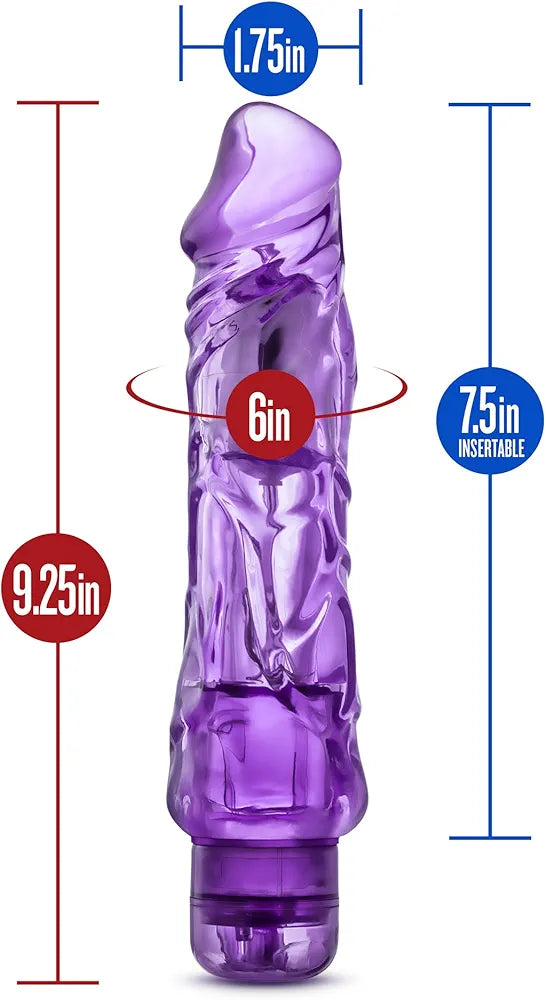 Eden 9-Inch Realistic Vibrating Dildo - Waterproof Multi-Speed Girthy Shaft Massager for Couples
