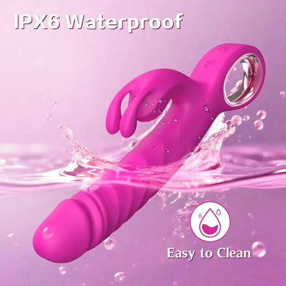 Premium Dual-Action Rabbit Vibrator with 7 Thrusting and 7 Vibration Patterns for Couples