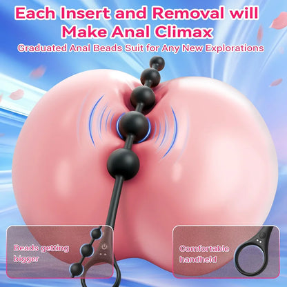 14.5-Inch Remote-Controlled Vibrating Anal Plug and Prostate Massager with 9 Modes