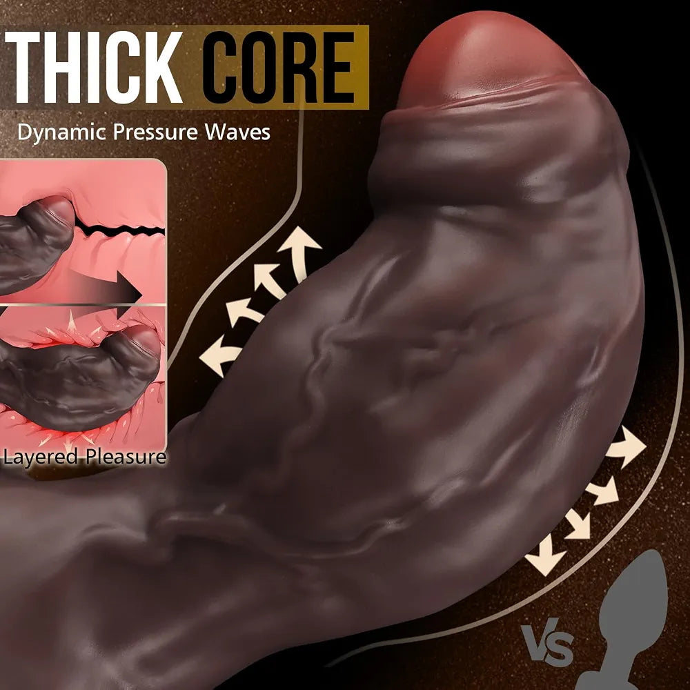 XXL Remote-Controlled Vibrating Prostate Massager and Anal Plug with Silicone Cock Ring