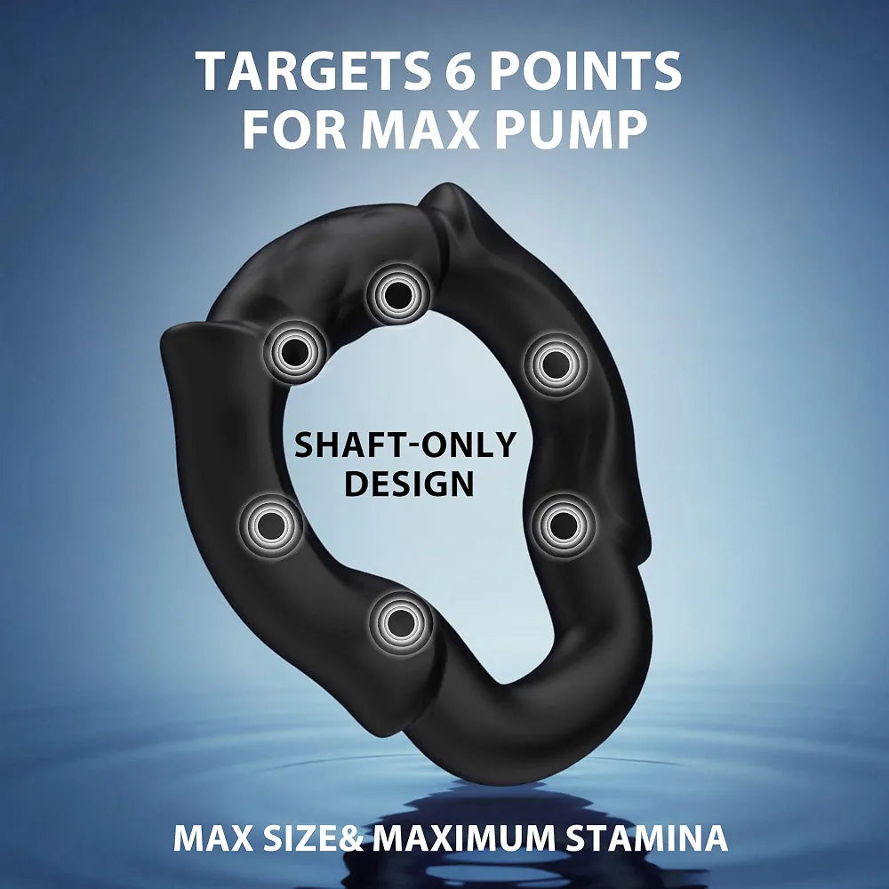 Ergonomic Silicone Penis Ring Set - 3-Piece Adjustable Erection Support with Open-Tip Design
