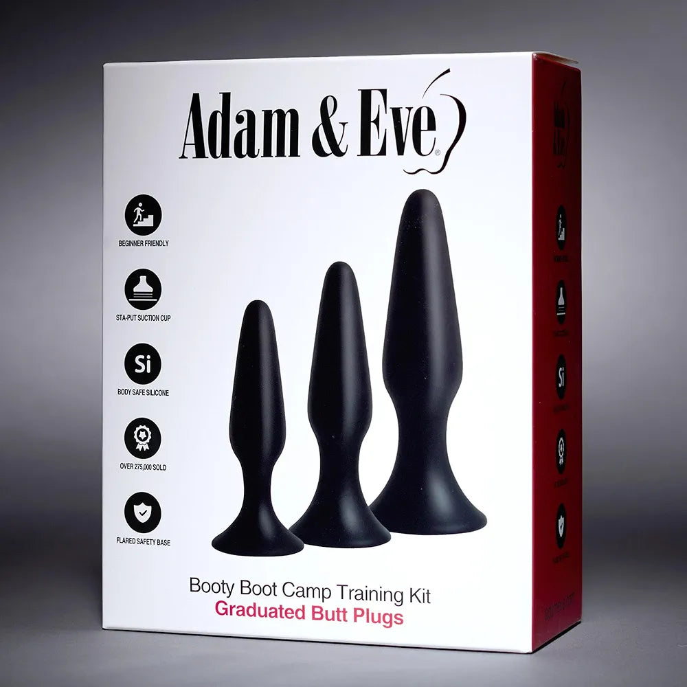 Premium 3-Piece Silicone Anal Training Plug Set with Suction Bases
