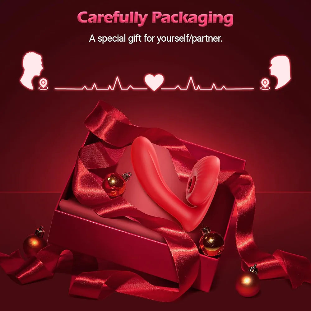 3-in-1 App-Controlled Wearable Vibrator with Heating, Tongue Licking, and Remote Control for Women and Couples