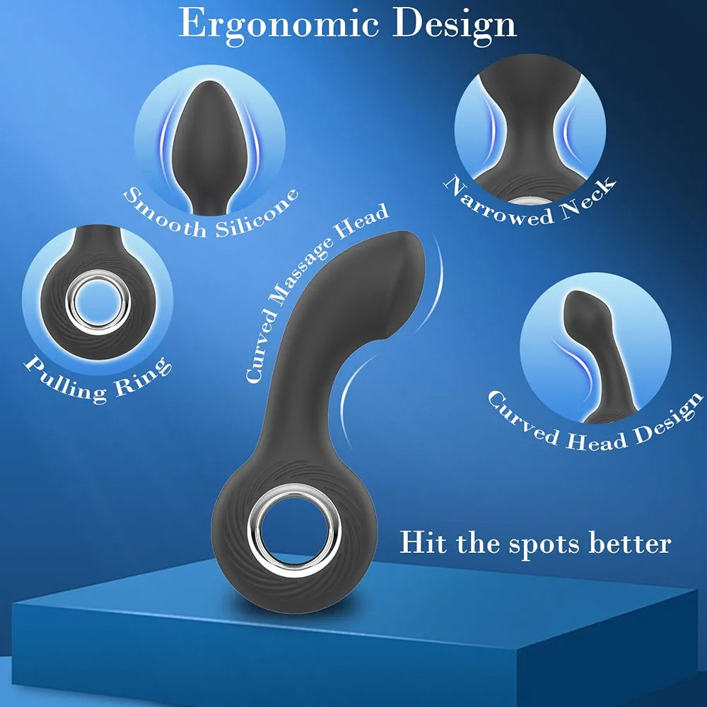 12-Mode Vibrating Anal Bead Training Kit - 3-Piece Silicone Prostate Massager Set for Beginners and Advanced Users