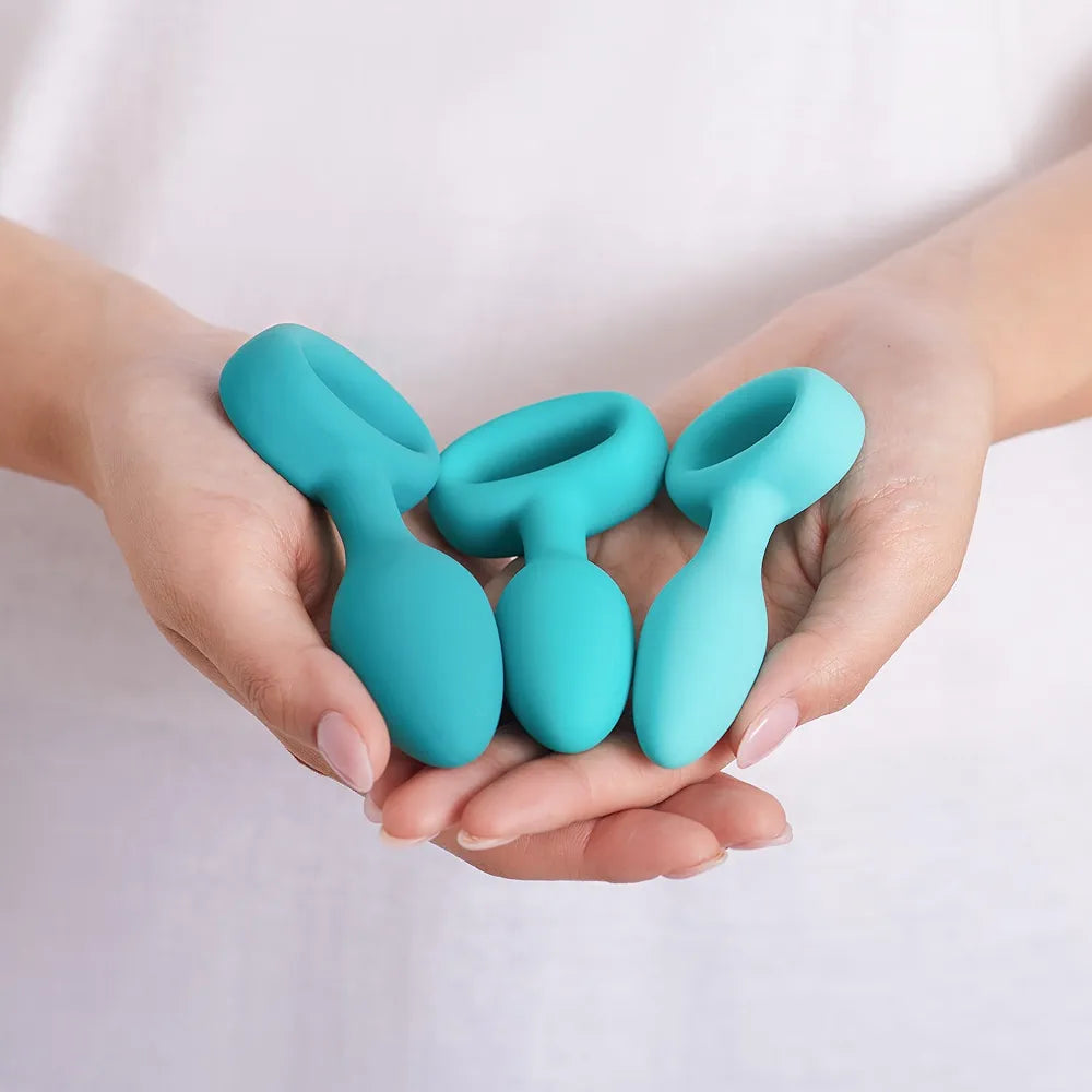 plusOne Beginner Silicone Butt Plug Training Kit - 3-Piece Graduated Set