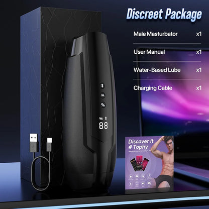 AI-Powered Interactive Male Masturbator with App Control, 360° Heating, 7 Vibration Modes, and Silent Motor