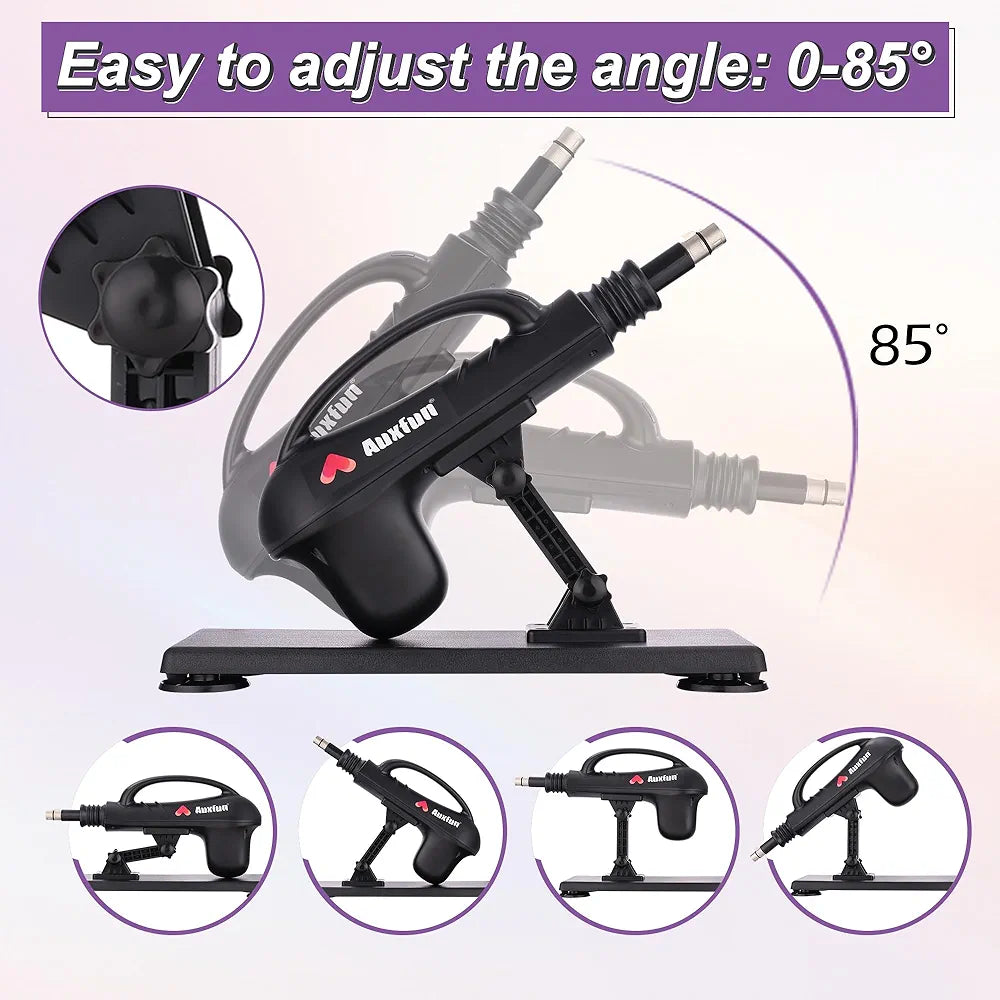 Automatic Thrusting Sex Machine with 7 Attachments and 3XLR Connector for G-Spot and Anal Stimulation