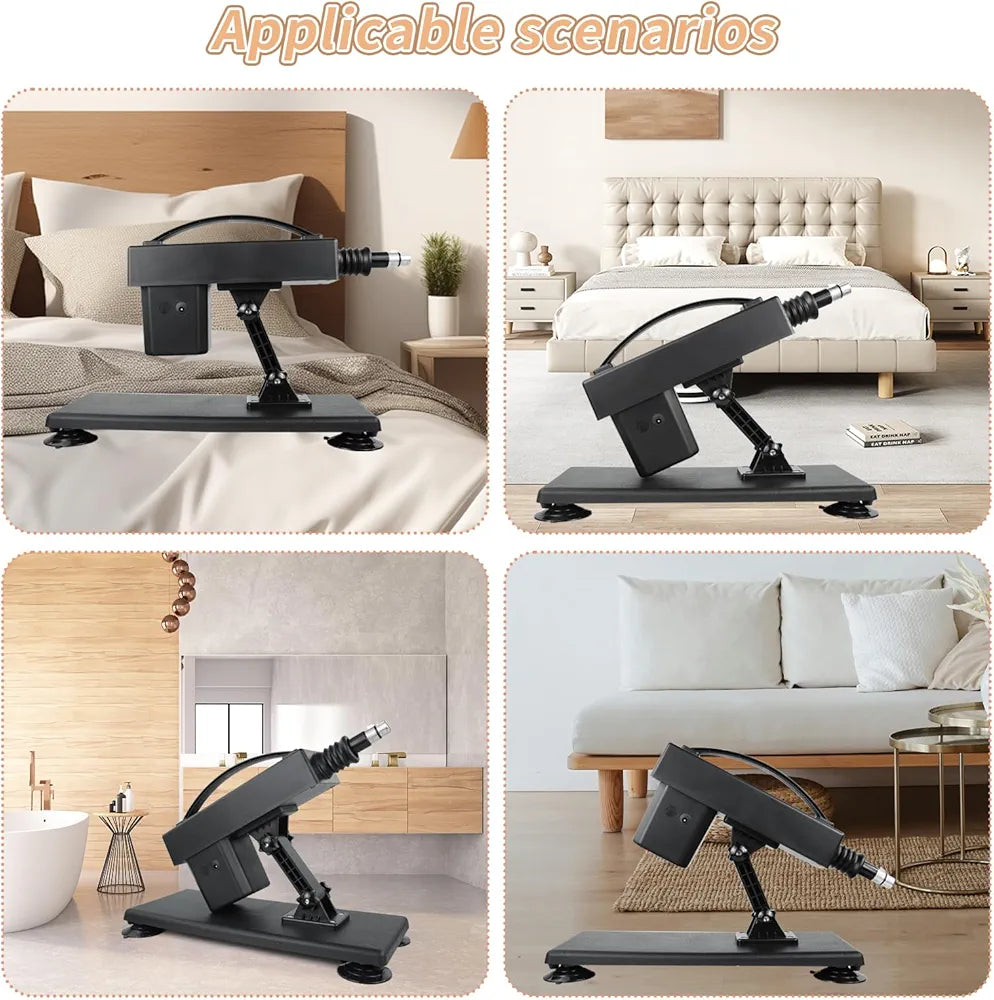 Automatic Thrusting Dildo Machine with 3 XLR Attachments and Suction Cup Base