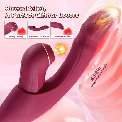 QUZAR 6-in-1 Smart Heating Dildo Set with App-Controlled Vibration