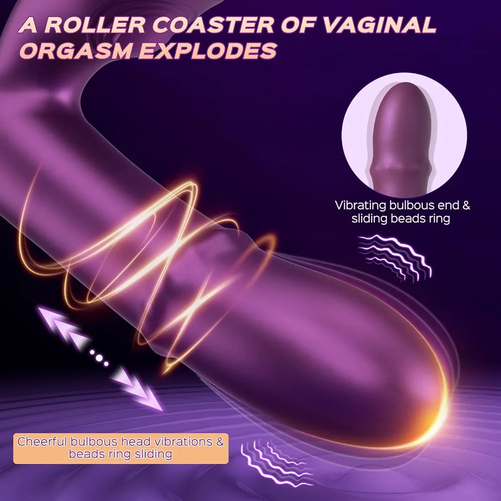 Premium 3-in-1 Rabbit Vibrator with Thrusting, Tapping, and Clitoral Stimulation