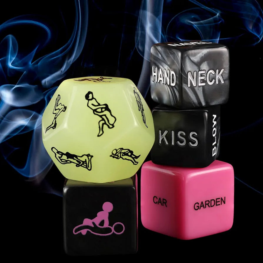Glow-in-the-Dark Adult Couple's Bedroom Game Dice