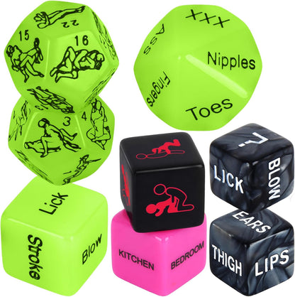 Romantic Couples Position Dice Game for Intimate Date Nights