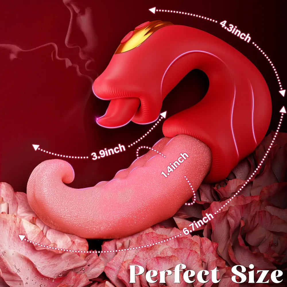 Toendi 10-Mode Thrusting and Licking G-Spot Vibrator for Women