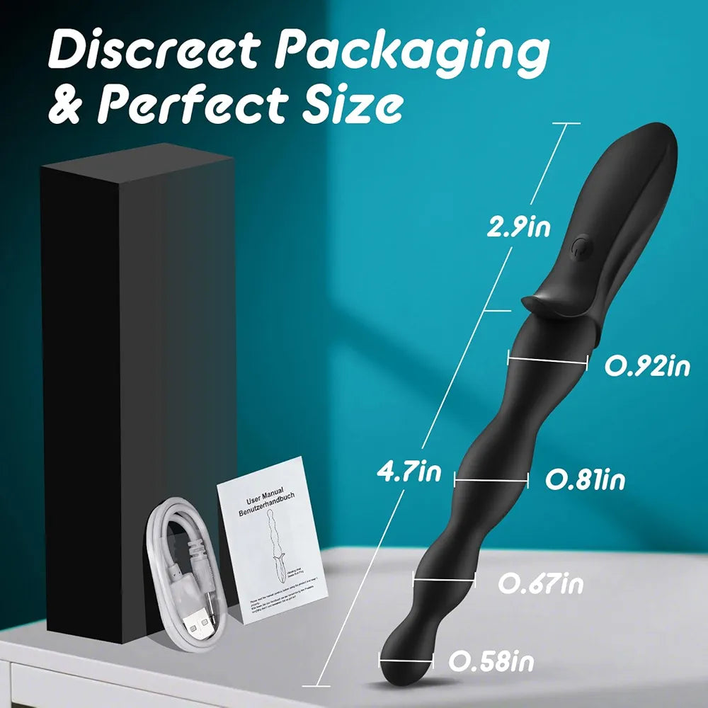Dual-Motor Silicone Anal Plug with 10 Vibration Modes - Beginner-Friendly Prostate Massager