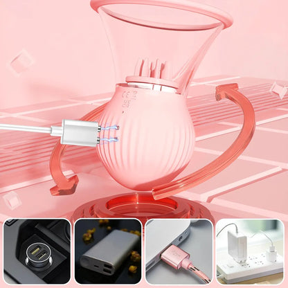 App-Controlled Rotating Nipple Suction Massager with 9 Vibration Modes and 3 Interchangeable Heads