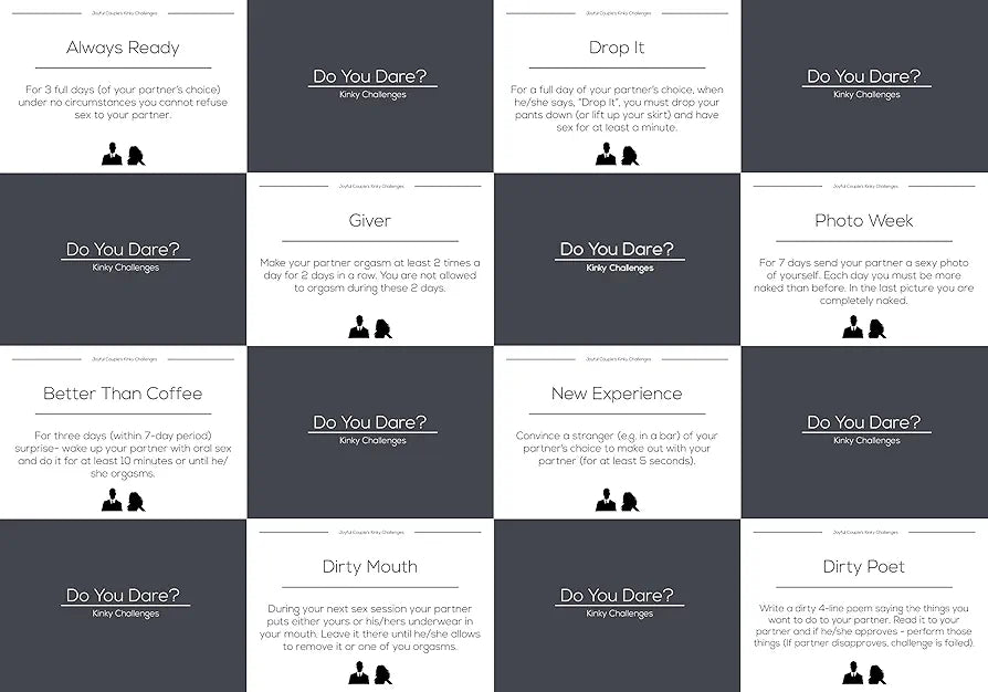 50 Daring Intimate Activity Cards for Couples: Romantic and Adventurous Game