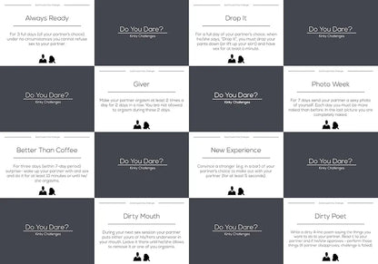 50 Daring Intimate Activity Cards for Couples: Romantic and Adventurous Game