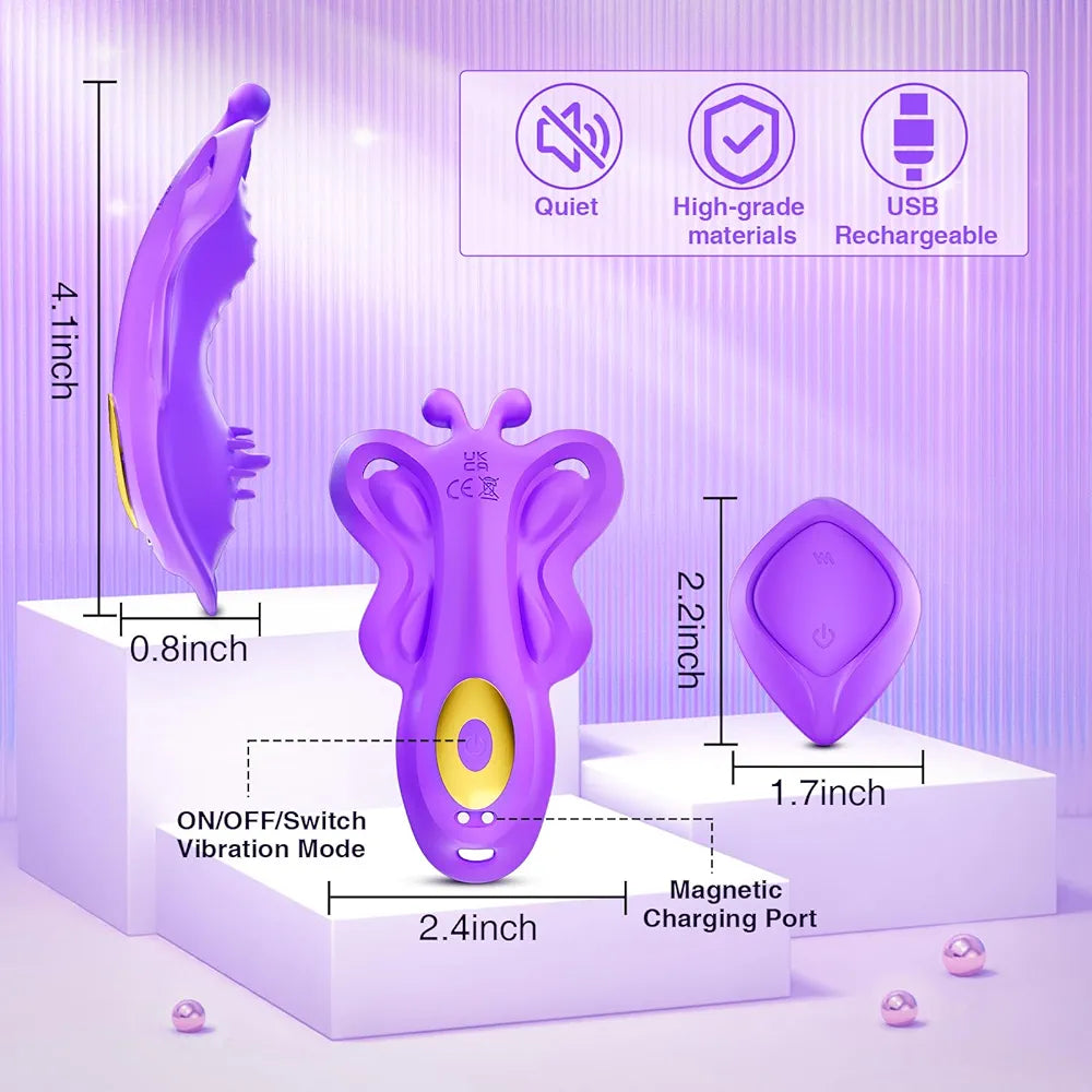 Discreet Wearable Thong Vibrator with App & Remote Control - 9 Vibration Modes