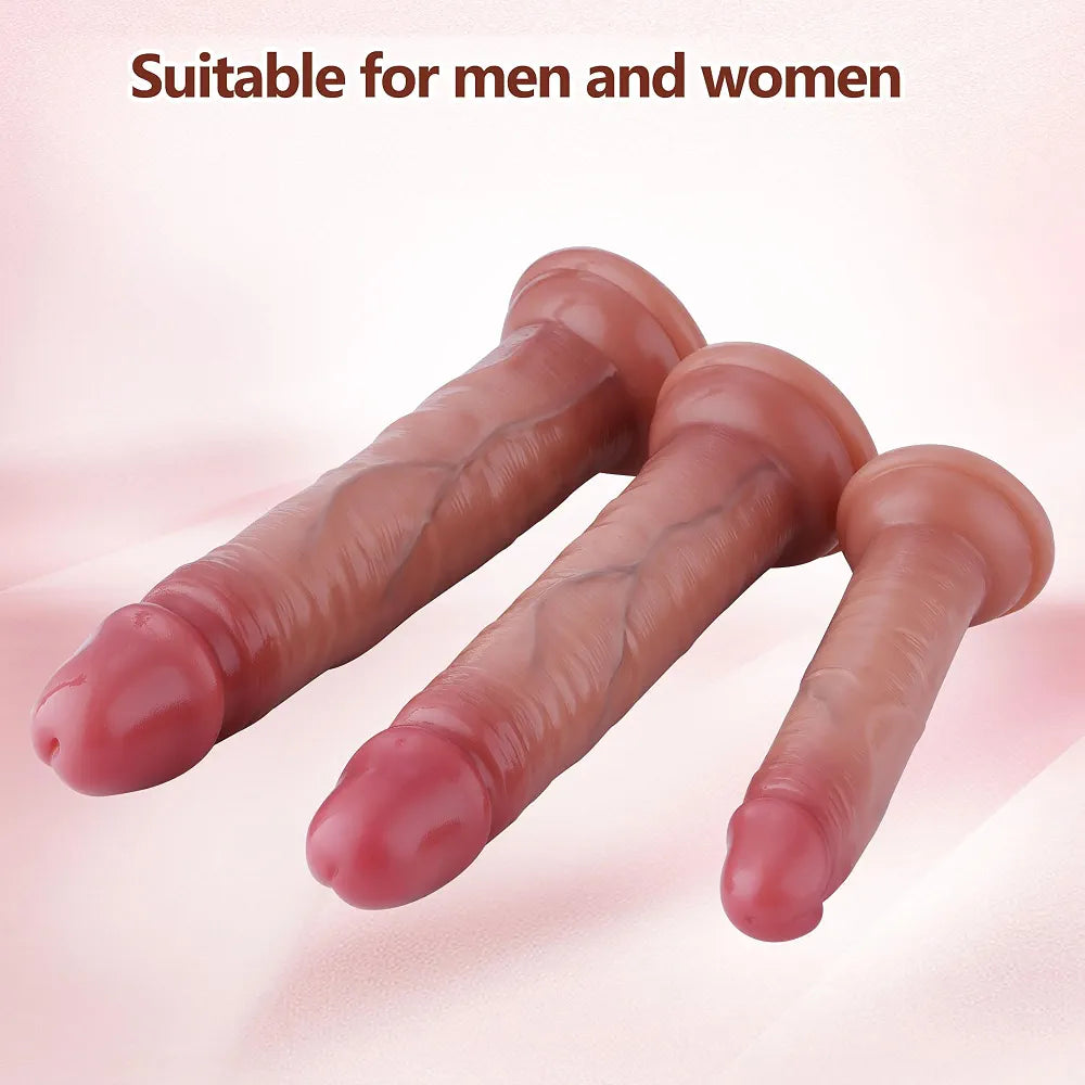 Beginner-Friendly Silicone Anal Training Set with Suction Cup Dildos