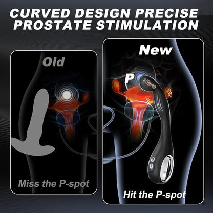 Ergonomic Dual-Purpose Prostate and G-Spot Massager with 10 Vibration Modes