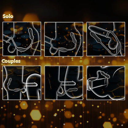 Remote-Controlled Prostate Massager and Vibrating Penis Ring for Men