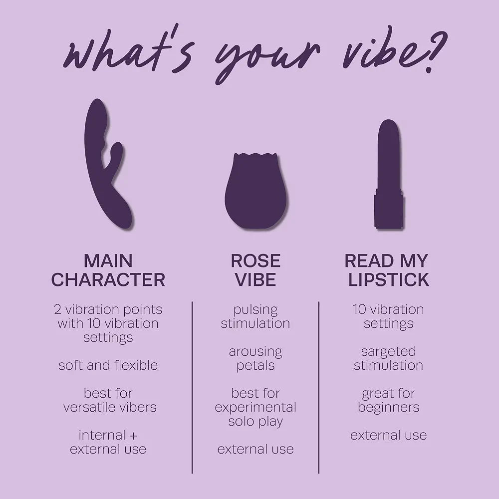 Cosmopolitan x plusOne Discreet Lipstick-Style Mini Bullet Vibrator with 10 Vibration Modes