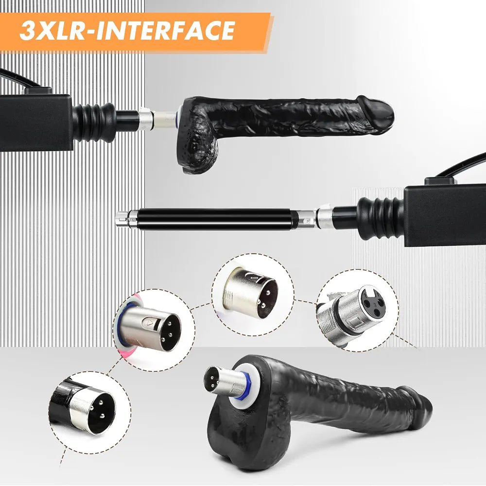 Professional Automatic Thrusting Sex Machine with Suction Cup and 3 XLR Attachments