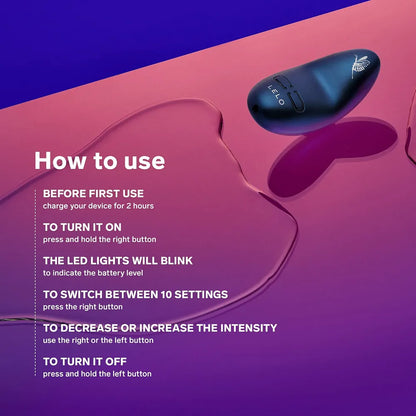 LELO NEA 3 Small Waterproof Rechargeable Bullet Vibrator - Alien Blue, 10 Pleasure Settings