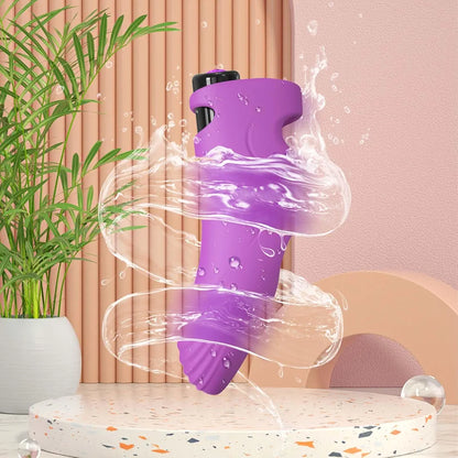 Rechargeable Silicone Finger Vibrator with 9 Modes for Couples