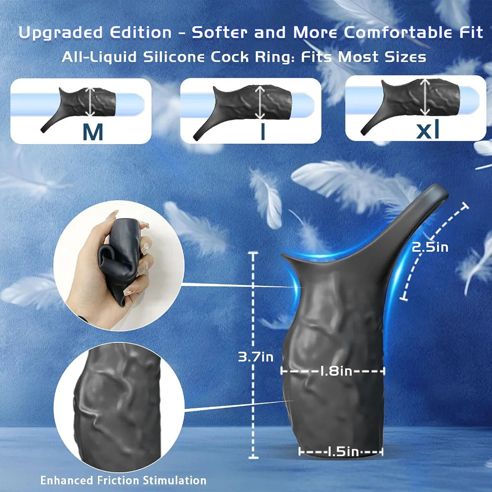 Premium Silicone Vibrating Penis Sleeve and Cock Ring for Enhanced Stimulation