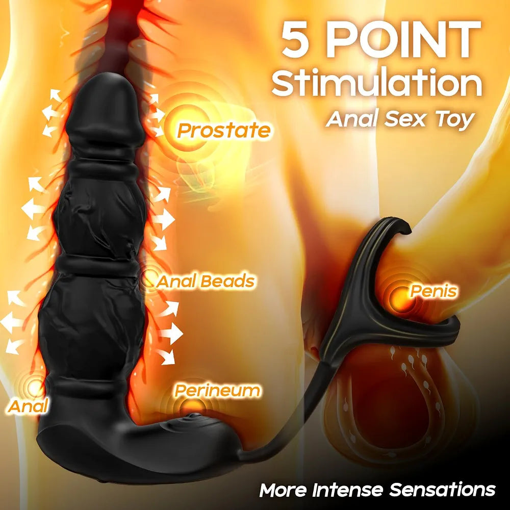 Advanced 7-in-1 App-Controlled Prostate Massager and Anal Vibrator with Remote