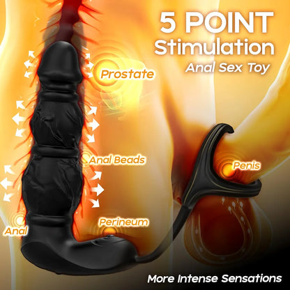 Advanced 7-in-1 App-Controlled Prostate Massager and Anal Vibrator with Remote
