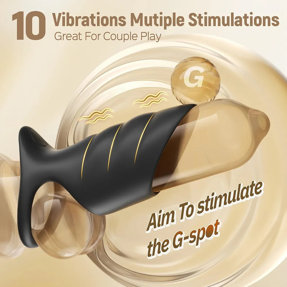 10-Mode Vibrating Penis Ring and Sleeve for Enhanced Stimulation and Performance