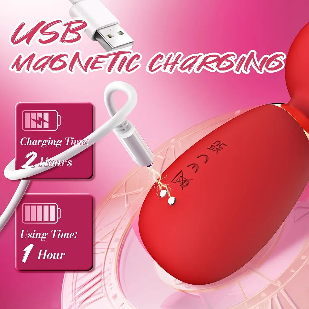10-Mode Waterproof Mini Wand Massager for Clitoral Stimulation