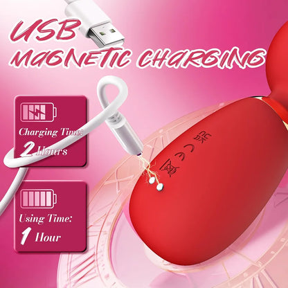 10-Mode Waterproof Mini Wand Massager for Clitoral Stimulation