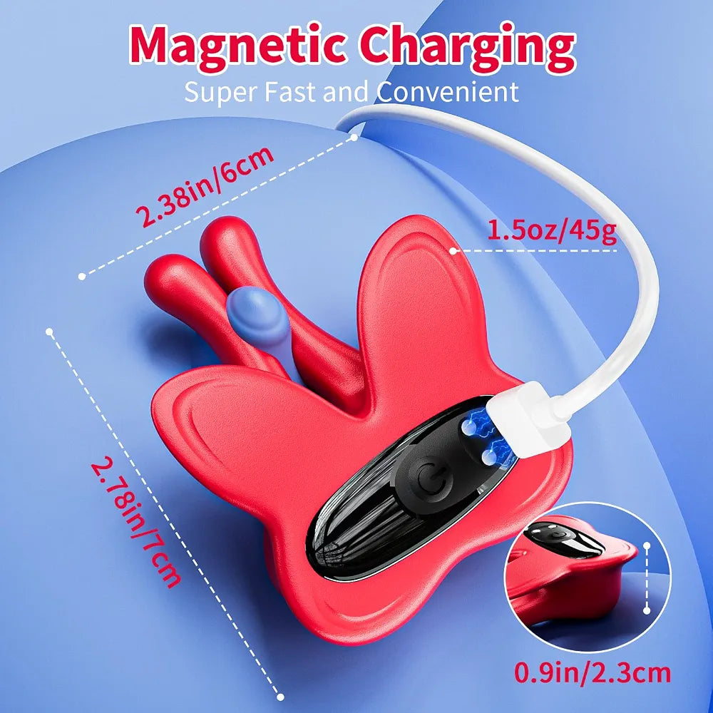 9-Mode Magnetic Vibrating Nipple Clamps for Couples