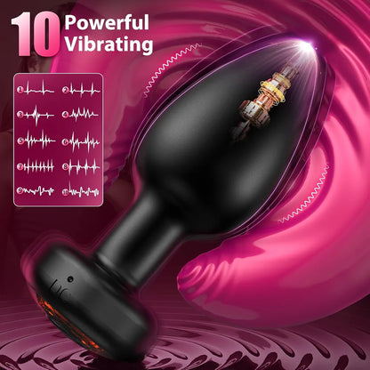 10-Mode App-Controlled Silicone Anal Training Kit with Remote and Cleaner