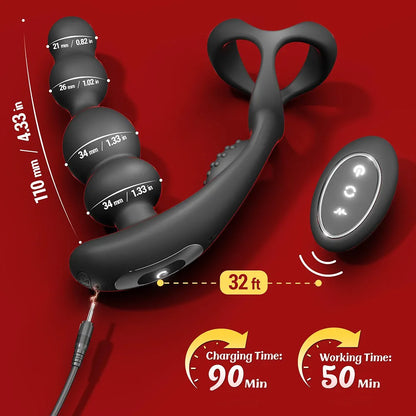 Zenvester Prostate Massager and Anal Vibrator with Remote Control