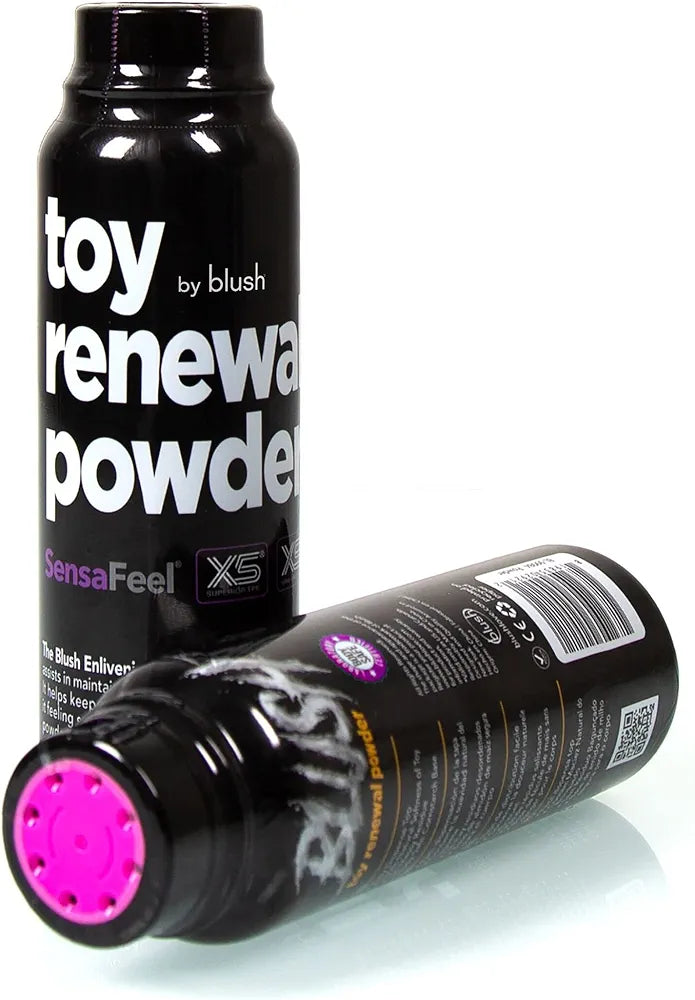 Blush Sex Toy Renewal Powder 3.4 oz - Cornstarch-Based Refreshing Dusting Powder for TPE and TPR Adult Toys