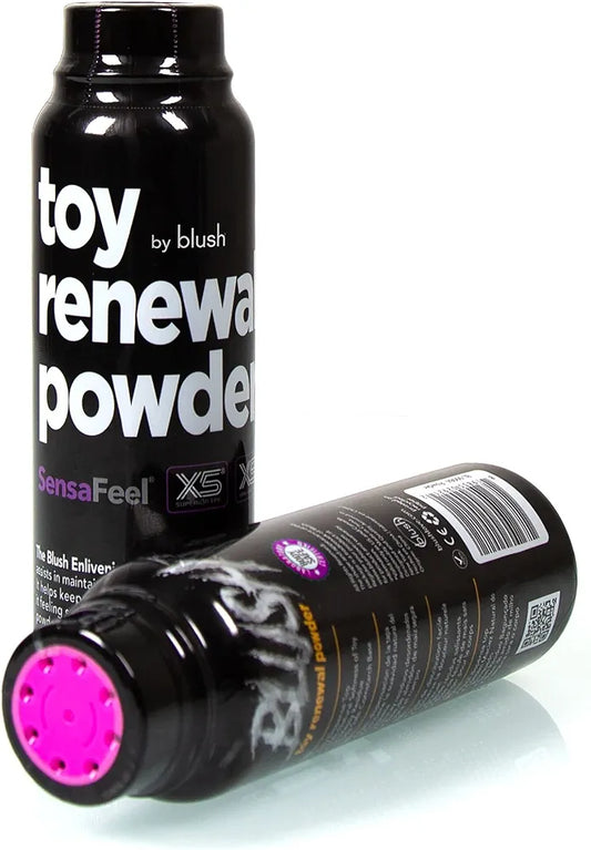 Blush Sex Toy Renewal Powder 3.4 oz - Cornstarch-Based Refreshing Dusting Powder for TPE and TPR Adult Toys