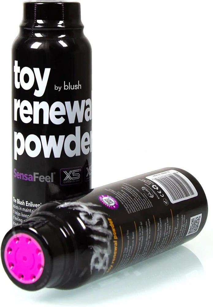 Blush Sex Toy Renewal Powder 3.4 oz - Cornstarch-Based Refreshing Dusting Powder for TPE and TPR Adult Toys