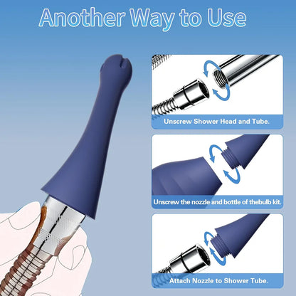 Premium Silicone Enema Bulb Kit for Colon Cleansing and Personal Hygiene