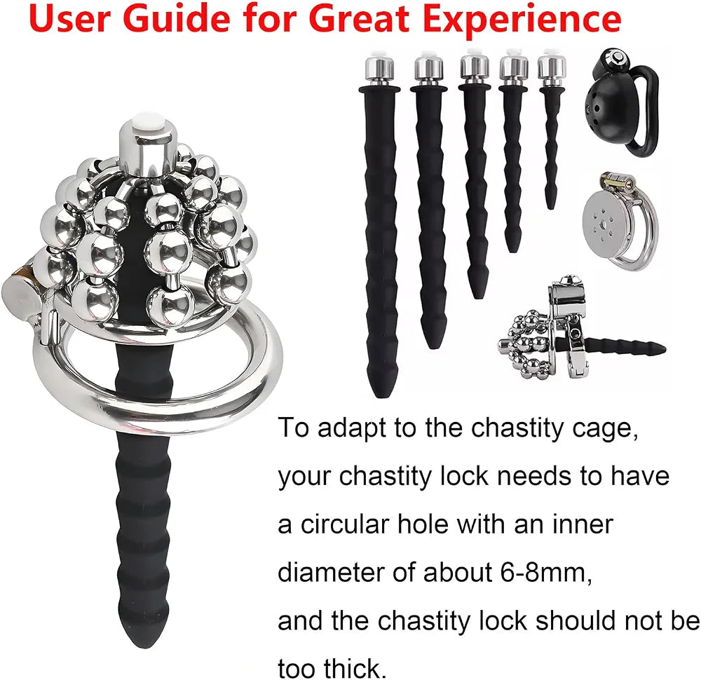 Silicone Urethral Sounding and Dilation Training Kit - Hollow Urethral Plugs for Men