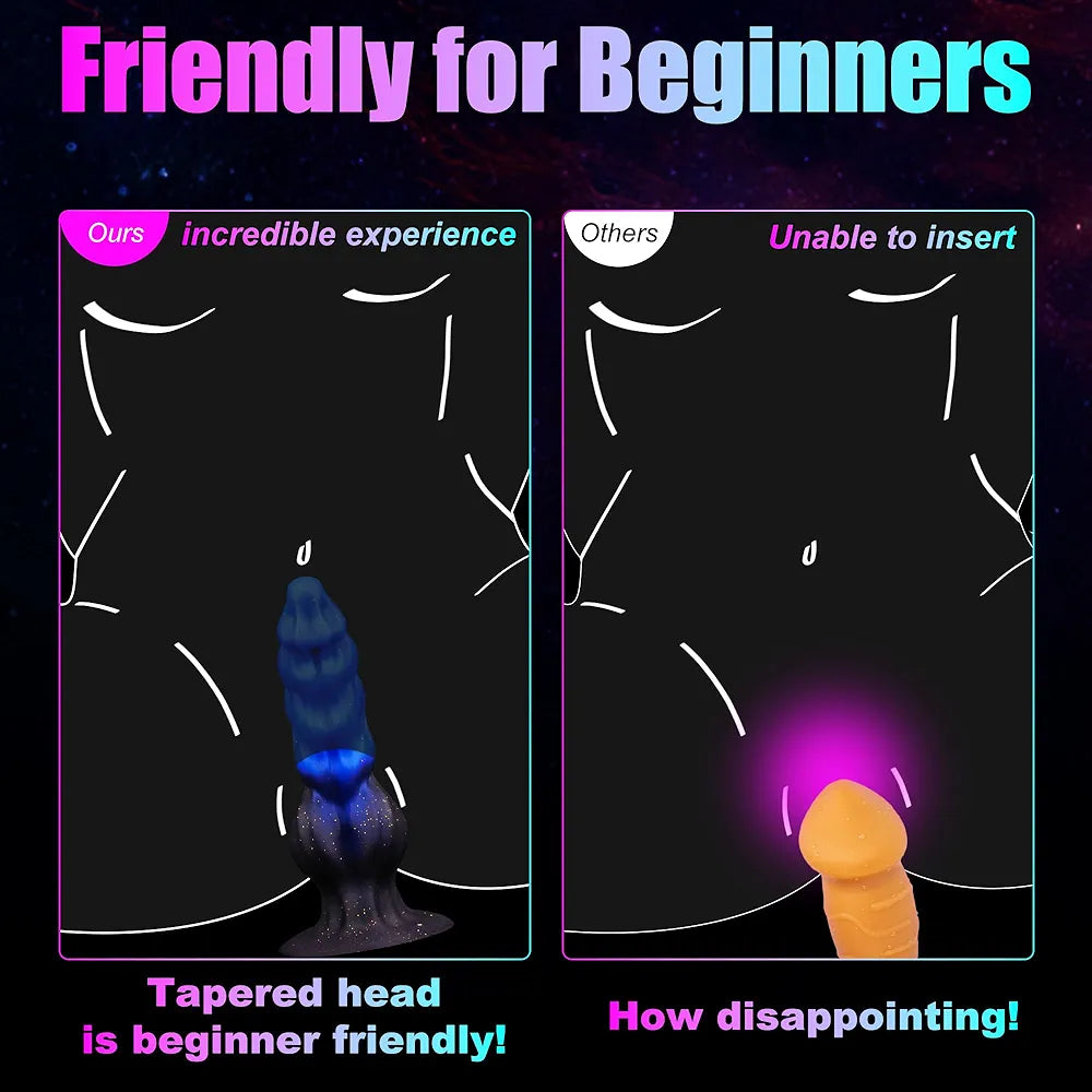 7-Inch Silicone Fantasy Dragon Knot Dildo with Suction Cup for Prostate and G-Spot Massage