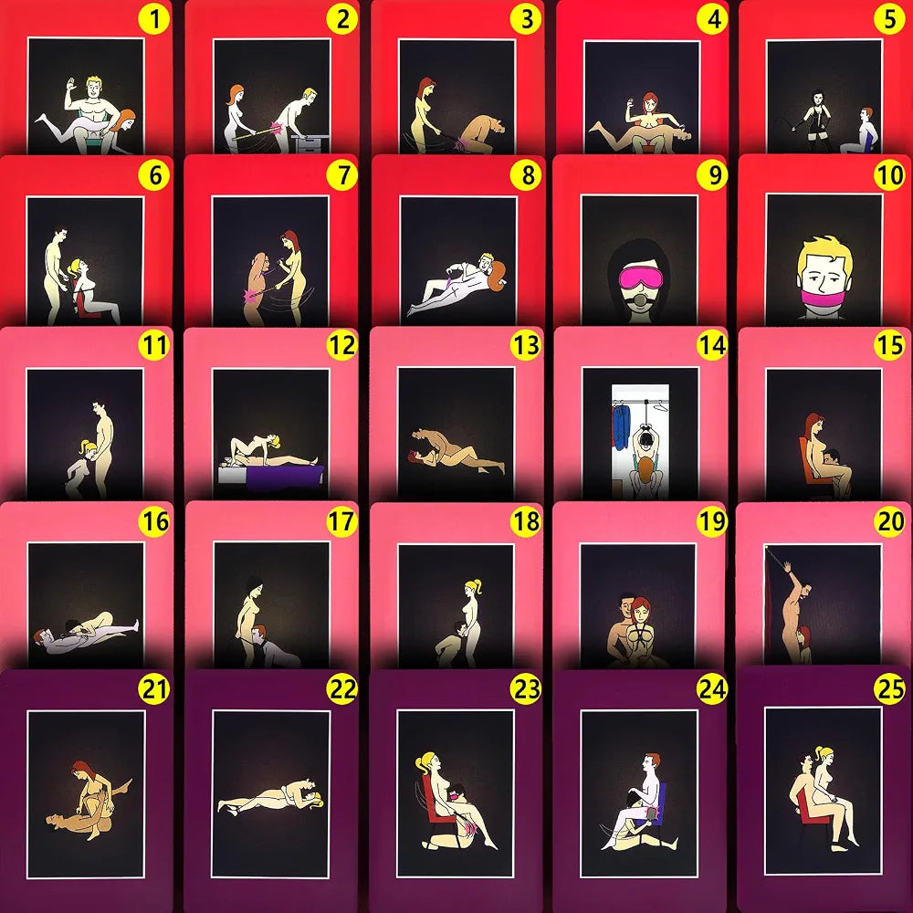 50 Adventurous Bondage & Intimacy Position Cards for Couples