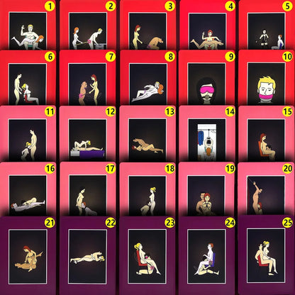 50 Adventurous Bondage & Intimacy Position Cards for Couples