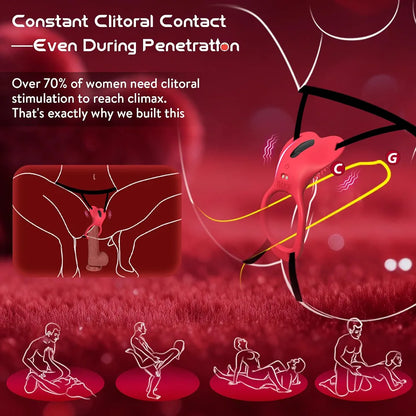 Heart-Shaped Remote-Controlled Wearable Panty Vibrator for Couples